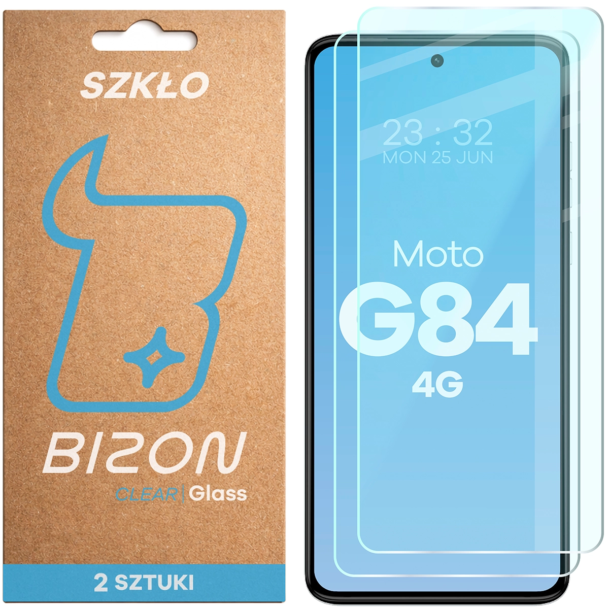 Szkło hartowane Bizon Glass Clear Duo do Motorola Moto G84 5G, 2 sztuki